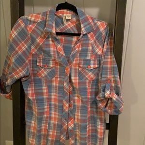 Plaid Button Up large